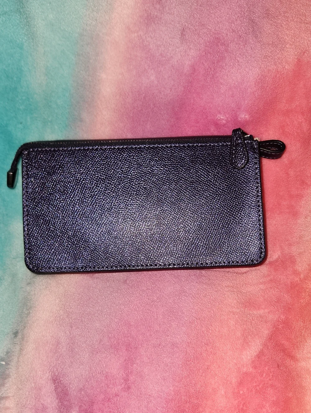 Coach Metallic Foldover Wristlet/clutch/crossbody Like New